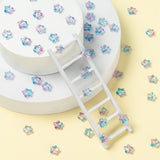 Spray Painted Transparent Glass Beads, Star, Colorful, 8x8.5x4mm, Hole: 1mm, 30pcs/bag