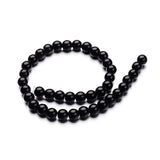 Glass Round Bead Strands, Black, 4mm, Hole: 1mm, about 75~80pcs/strand, 11 inch, 20Strands/Set