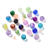 Mixed Shapes Glass Beads, Mixed Color, 4~8.5mm, Hole: 1mm, 100g/Set