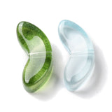 Transparent Glass Beads, Leaf, Mixed Color, 13.5x6x4.5mm, Hole: 1mm, 100pc/Set