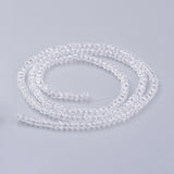 Transparent Glass Beads Strands, Faceted, Rondelle, Clear, 2.9~3.3x2mm, Hole: 0.5mm, about 145~150pcs/strand, 34~35cm, 10Strand/Set