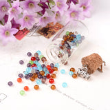 Faceted Rondelle Transparent Glass Beads, Mixed Color, 4x3mm, Hole: 1mm, 200pc/Set