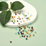 Electroplate Faceted Rondelle AB Color Plated Transparent Glass Beads, Mixed Color, 4x3mm, Hole: 1mm, 200pcs/Set