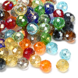 Electroplate Faceted Rondelle AB Color Plated Transparent Glass Beads, Mixed Color, 4x3mm, Hole: 1mm, 200pcs/Set