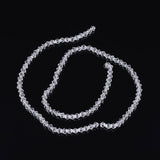 Imitation Austrian Crystal 5301 Bicone Beads, Faceted Glass Beads Strands, Clear, 4x4mm, Hole: 1mm, about 82~85pcs/strand, 30.5~31cm, 10Strands/Set