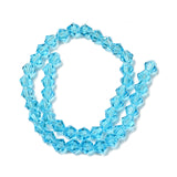 Imitation Austrian Crystal 5301 Bicone Beads, Faceted Glass Beads Strands, Mixed Color, 6x6mm, Hole: 1.2mm, about 47~48pcs/strand, 10.24 inch~10.43 inch(26~26.5cm), 10Strand/Set