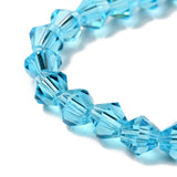 Imitation Austrian Crystal 5301 Bicone Beads, Faceted Glass Beads Strands, Mixed Color, 6x6mm, Hole: 1.2mm, about 47~48pcs/strand, 10.24 inch~10.43 inch(26~26.5cm), 10Strand/Set