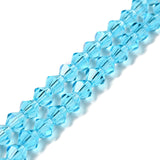 Imitation Austrian Crystal 5301 Bicone Beads, Faceted Glass Beads Strands, Mixed Color, 6x6mm, Hole: 1.2mm, about 47~48pcs/strand, 10.24 inch~10.43 inch(26~26.5cm), 10Strand/Set