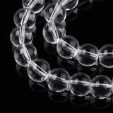 Transparent Glass Beads Strands, Round, Clear, 6~6.5mm, Hole: 1.4mm, about 67~70pcs/strand, 14.76 inch~15.16 inch(37.5~38.5cm), 20Strand/Set