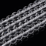 Transparent Glass Beads Strands, Round, Clear, 6~6.5mm, Hole: 1.4mm, about 67~70pcs/strand, 14.76 inch~15.16 inch(37.5~38.5cm), 20Strand/Set