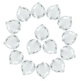 Glass Pendants, Crystal Suncatcher, teardrop, Clear, 20mm in diameter, 23mm thick hole:2mm, 65pc/Set