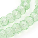 Handmade Glass Glass Beads, Faceted Rondelle, Mixed Color, 8x6mm, Hole: 1mm, about 63~65pcs/strand, 39~40cm, 10Strand/Set