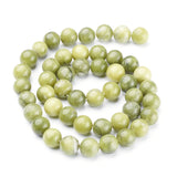 Natural Gemstone Beads, Taiwan Jade, Natural Energy Stone Healing Power for Jewelry Making, Round, Olive Drab, 8mm, Hole: 1.5mm, about 46~48pcs/strand, 15~16 inch, 10Strand/Set