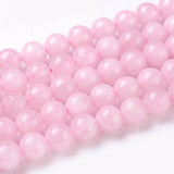 Natural Rose Quartz Beads Strands, Round, 8mm, Hole: 1mm, about 46pcs/strand, 10Strand/Set