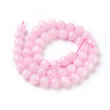 Natural Rose Quartz Beads Strands, Round, 8mm, Hole: 1mm, about 46pcs/strand, 10Strand/Set