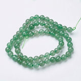 Natural Green Aventurine Beads Strands, Round, 6mm, Hole: 0.8mm, about 60~61pcs/strand, 15~16 inch, 10Strand/Set