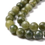 Natural Gemstone Beads, Taiwan Jade, Natural Energy Stone Healing Power for Jewelry Making, Round, Olive Drab, 6mm, 10Strand/Set