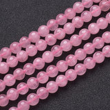 Natural Rose Quartz Beads Strands, Round, 6mm, Hole: 0.8mm, about 65pcs/strand, 15~16 inch, 10Strand/Set