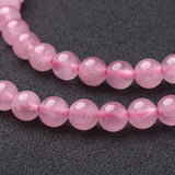 Natural Rose Quartz Beads Strands, Round, 6mm, Hole: 0.8mm, about 65pcs/strand, 15~16 inch, 10Strand/Set