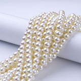 Glass Pearl Beads Strands, Pearlized, Round, Creamy White, 10mm, Hole: 1mm, about 80pcs/strand, 32 inch, 15Strand/Set