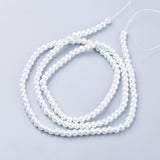 Glass Pearl Beads Strands, for Beading Jewelry Making, Pearlized Crafts Jewelry Making, Round, White, 6mm, Hole: 1mm, about 140pcs/strand, 32 inch, 20Strands/Set