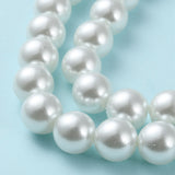 Baking Painted Pearlized Glass Pearl Round Bead Strands, White, 12mm, Hole: 1.5mm, about 68~70pcs/strand, 31.4 inch, 10Strand/Set