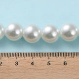 Baking Painted Pearlized Glass Pearl Round Bead Strands, White, 12mm, Hole: 1.5mm, about 68~70pcs/strand, 31.4 inch, 10Strand/Set