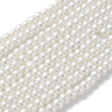 Baking Painted Pearlized Glass Pearl Round Bead Strands, White, 4~5mm, Hole: 1mm, about 200~210pcs/strand, 31.4 inch, 20Strands/Set