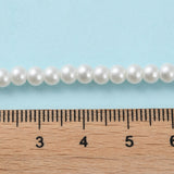 Baking Painted Pearlized Glass Pearl Round Bead Strands, White, 4~5mm, Hole: 1mm, about 200~210pcs/strand, 31.4 inch, 20Strands/Set