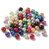 Baking Painted Pearlized Glass Pearl Round Bead Strands, Mixed Color, 8mm, Hole: 1mm, about 772pcs/500g