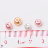 Barely Pink Mix Pearlized Glass Pearl Beads, Mixed Color, 6mm, Hole: 1mm, about 200pcs/bag