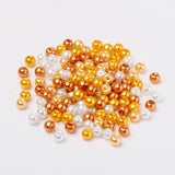 Caramel Mix Pearlized Glass Pearl Beads, Mixed Color, 6mm, Hole: 1mm, about 200pcs/bag