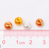 Caramel Mix Pearlized Glass Pearl Beads, Mixed Color, 6mm, Hole: 1mm, about 200pcs/bag