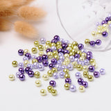 Lavender Garden Mix Pearlized Glass Pearl Beads, Mixed Color, 6mm, Hole: 1mm, about 200pcs/bag