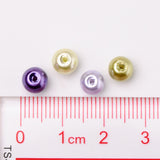 Lavender Garden Mix Pearlized Glass Pearl Beads, Mixed Color, 6mm, Hole: 1mm, about 200pcs/bag