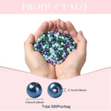 Glass Pearl Beads, Pearlized, Round, Mixed Color, 6mm, Hole: 1mm, about 500Pcs/bag