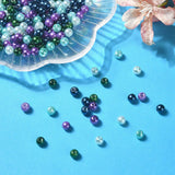 Glass Pearl Beads, Pearlized, Round, Mixed Color, 6mm, Hole: 1mm, about 500Pcs/bag