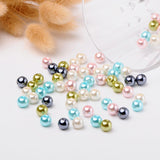 Pastel Mix Pearlized Glass Pearl Beads, Mixed Color, 8mm, Hole: 1mm, about 100pcs/bag