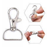 Iron Swivel D Rings Lobster Claw Clasps, Swivel Snap Hook, for Webbing Bags Straps, Platinum, 38x24x6mm, 100pc/Set