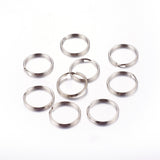 Iron Split Key Rings, Keychain Clasp Findings, Platinum, 20x2mm, Inner Diameter: 17mm, 1000pc/Set