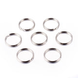 Iron Split Key Rings, Platinum, 25x2.5mm, Inner Diameter: 22mm, 1000pc/Set