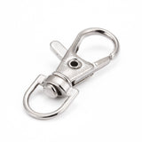 Iron Swivel Lobster Claw Clasps, Swivel Snap Hook, Platinum, 37x14x7mm, 200pc/Set