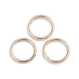 Iron Jump Rings, Open Jump Rings, Round Ring, Light Gold, 6x0.9mm, 19 Gauge, Inner Diameter: 4.2mm, about 100pcs/bag, 2Bag/Set