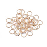 Iron Jump Rings, Open Jump Rings, Round Ring, Light Gold, 6x0.9mm, 19 Gauge, Inner Diameter: 4.2mm, about 100pcs/bag, 2Bag/Set