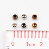 Round Iron Spacer Beads, Mixed Color, 4mm, Hole: 1.5mm, about 158pcs/compartment, 948pcs/box