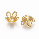 Iron Beads Caps, Flower, Golden, 16x18x9.5mm, Hole: 1.6mm, 100pc/Set