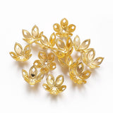 Iron Beads Caps, Flower, Golden, 16x18x9.5mm, Hole: 1.6mm, 100pc/Set