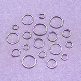 1600 pcs Iron Open Jump Rings, Metal Connectors for DIY Jewelry Crafting and Keychain Accessories, Nickel Free, Platinum, 18~21 Gauge, 4~10x0.7~1mm, Inner Diameter: 2.6~8mm, about 1600pcs/box