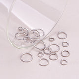 1600 pcs Iron Open Jump Rings, Metal Connectors for DIY Jewelry Crafting and Keychain Accessories, Nickel Free, Platinum, 18~21 Gauge, 4~10x0.7~1mm, Inner Diameter: 2.6~8mm, about 1600pcs/box