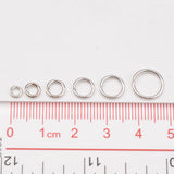 1600 pcs Iron Open Jump Rings, Metal Connectors for DIY Jewelry Crafting and Keychain Accessories, Platinum, 18~21 Gauge, 4~10x0.7~1mm, Inner Diameter: 2.6~8mm, about 1600pcs/box